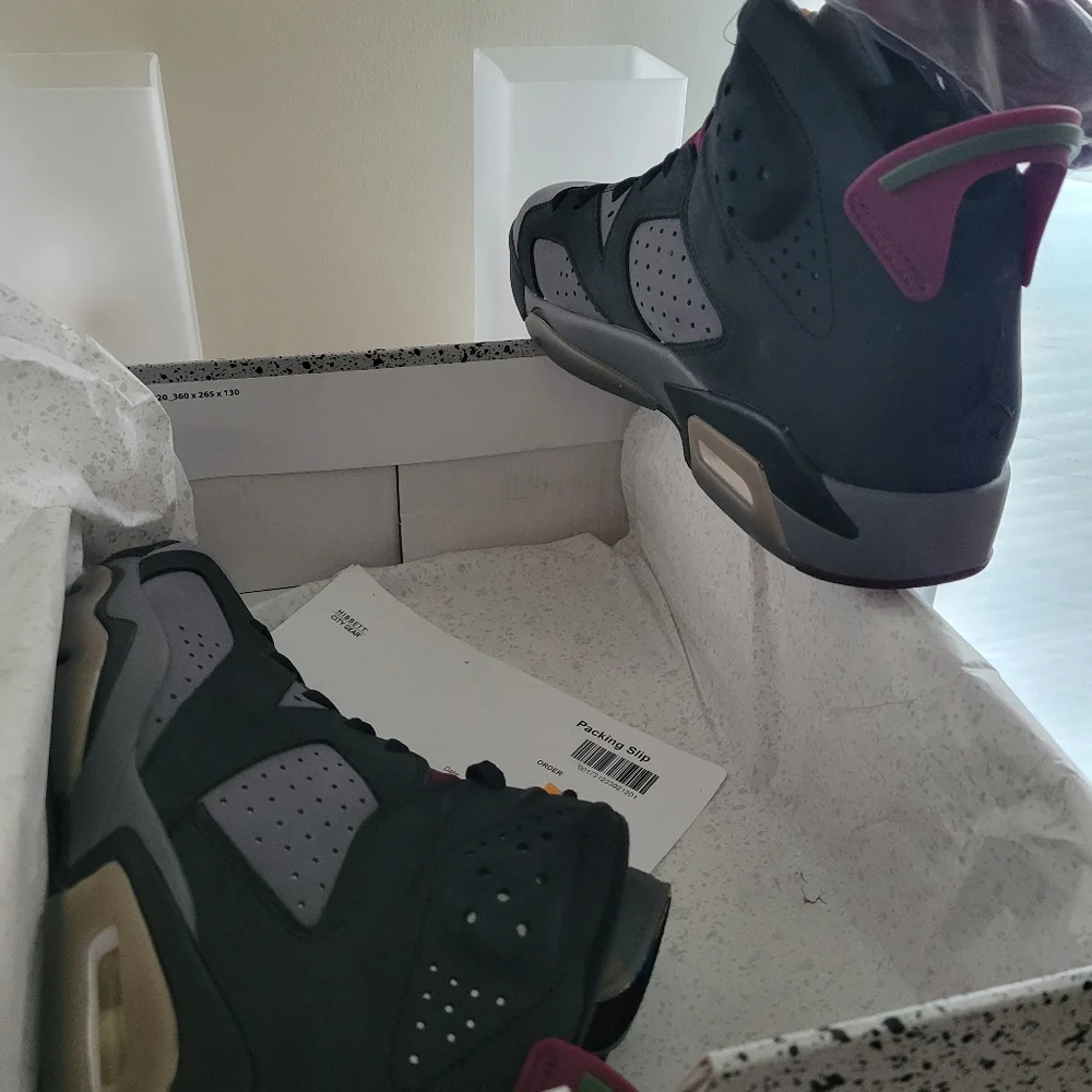 Men's NIKE AIR JORDAN RETRO 6 BORDEAUX 🔥 🔥 🔥 NEW - Picture 4 of 6